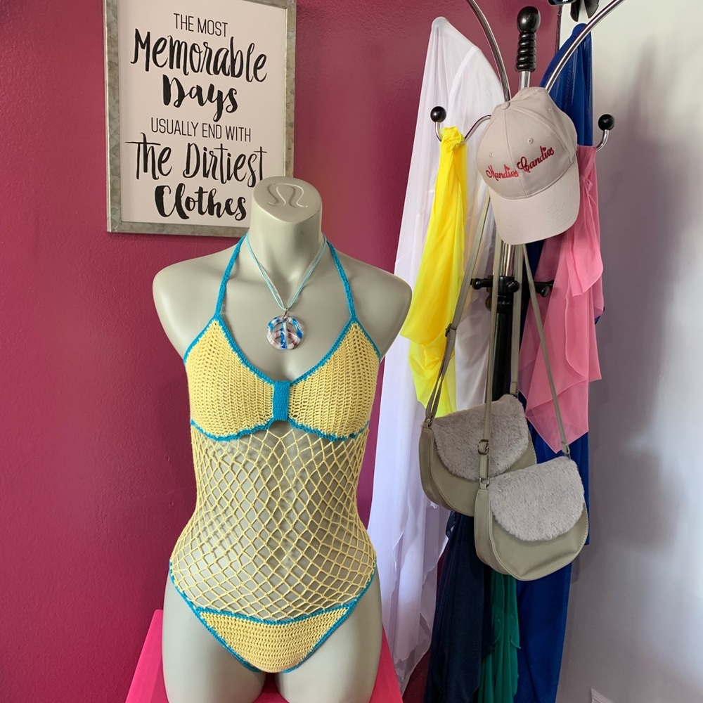 Candie Crocheted Bodysuit/Bathing Suit